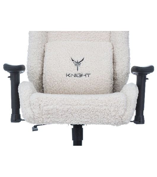 Кресло игровое Knight T1 молочный экомех с подголов. крестовина металл