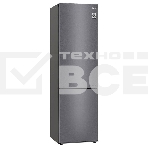 Холодильник LG GA-B509CLCL графитовый двухкамерный 277/107л морозилка снизу, No Frost, фото 1