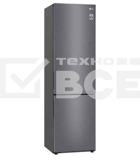 Холодильник LG GA-B509CLCL графитовый двухкамерный 277/107л морозилка снизу, No Frost