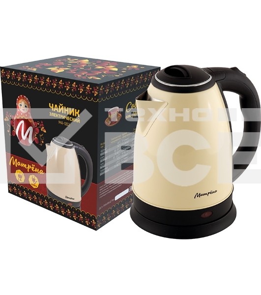 Чайник электрический Матрена MA-002 электрический (1,8 л) стальной бежевый