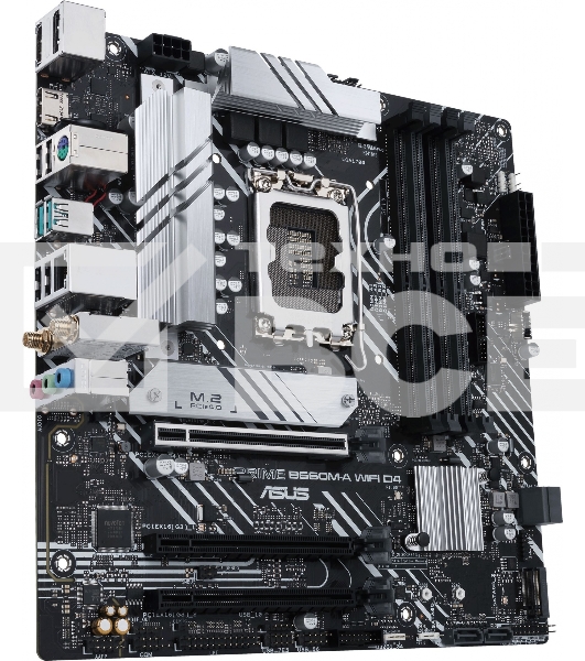 Материнская плата ASUS PRIME B660M-A WIFI D4, Socket LGA 1700, Intel B660, 4xDDR4, 4xSATA, 2xM.2, 1xPCIe 4.0 x16, 1xPCIe 3.0 x16, 1xDP, 2xHDMI, 1x 1Gb LAN, 2xUSB-A 3.2 Gen 2, 4xUSB-A 2.0, 3x3.5 мм, 7.1, mATX