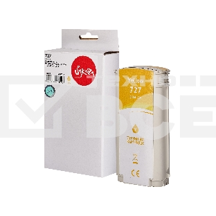 Картридж струйный Sakura B3P21A (№727 Yellow) для HP, желтый, 130 мл.