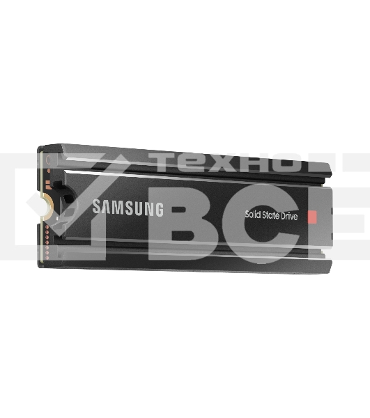 Накопитель SSD Samsung 980 PRO MZ-V8P2T0CW, 2Tb, PCIe 4.0 x4, M.2 2280, NVMe, R/W 7000/5100, с радиатором
