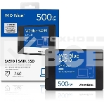 Накопитель SSD WD Blue SA510 WDS500G3B0A, 500GB, SATA III, 2.5
