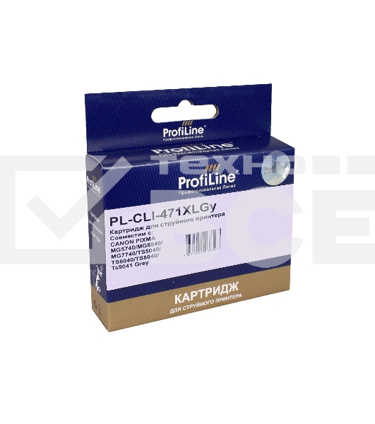 Струйный картридж PL-CLI-471 XLGY для принтеров CANON PIXMA MG5740/MG6840/MG7740/TS5040/TS6040/TS8040/TS9041 с чернилами Grey ProfiLine