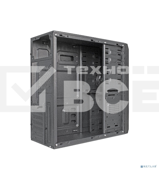 Компьютерный корпус Miditower ExeGate XP-401 Black, ATX, <XP600, Black,120mm>, 2*USB, Audio