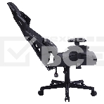 Кресло игровое Cactus CS-CHR-090BL черный, сиденье черный, эко.кожа, крестовина пластик, пластик черный, фото6