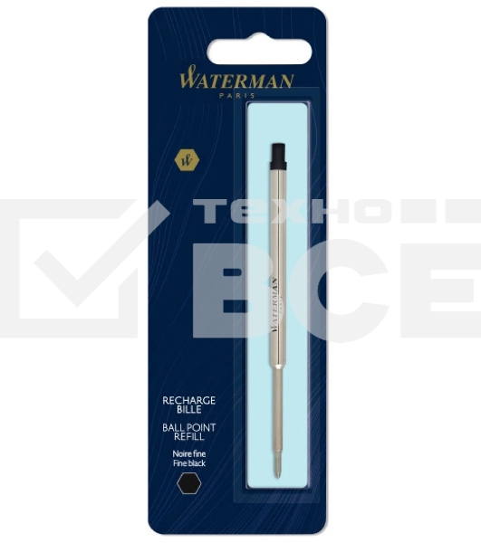 Стержень шариковый Waterman Standard Maxima (CW1964017) F 0.8мм черные чернила блистер