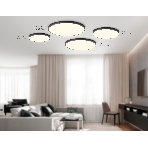Потолочный светодиодный светильник Ambrella light FV5541 BK черный LED 130W 3000K D800*58 (Без ПДУ), фото8