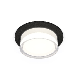 Комплект встраиваемого светильника Ambrella light XC6513063 SBK/FR/CL черный песок/белый матовый/прозрачный MR16 GU5.3 (C6513, N6241)