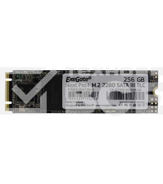 Накопитель SSD ExeGate NextPro+ UV500TS256, 256Gb, SATA III, M.2 2280, R/W 561/500