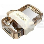 Флеш диск 64GB SanDisk Ultra Android Dual Drive OTG, m3.0/USB 3.0, White-Gold, фото2