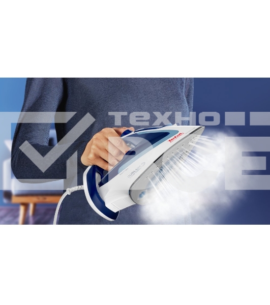 Утюг Tefal FV5715E0, 2200Вт, голубой/белый