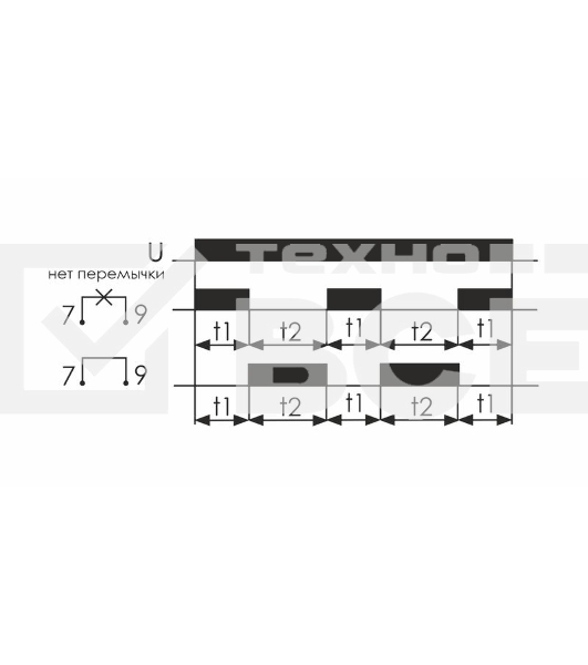 Реле времени PCU-507 (многофункц. два независимых вр. 1 мод. 230В 2х8А 2P IP20 монтаж на DIN-рейке) F&F EA02.001.022