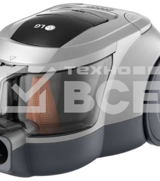Пылесос LG VC5420NNTS серебристый/черный, 380/2000 Вт, уборка сухая, пылесборник контейнер 1.3 л
