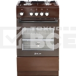 Плита газовая De Luxe 5040.48Г (Щ) 014 коричневый, конфорок 4 шт, духовка 46 л, 50 см x 85 см x 50 см, фото 1