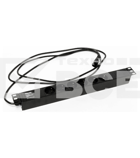 Блок розеток Hyperline SHE19-6SH-2.5IEC для 19