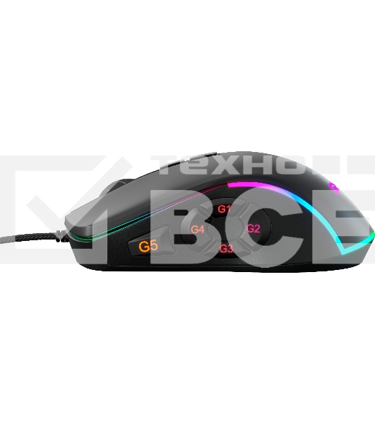 Мышь проводная GMNG XM003 черный, 32000 dpi, USB, кнопки - 10