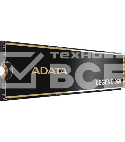 Накопитель SSD ADATA LEGEND 960, 1Tb, PCIe 4.0 x4, M.2 2280, NVMe, R/W 7400/6000, с радиатором