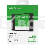 Накопитель SSD WD Green WDS100T3G0A, 1000Gb, SATA III, 2.5