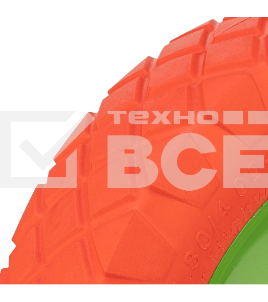 Колесо полиуретановое 4.80/4-8, длина оси 90мм, подшипник 20мм  Сибртех