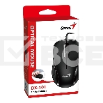 Мышь проводная Genius DX-101 черный, 1200 dpi, USB, кнопки - 3, фото4