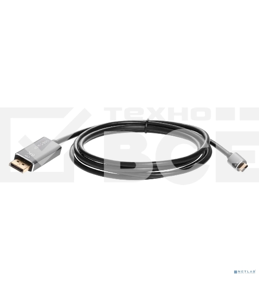 Кабель-адаптер VCOM USB Type-Cm --> DP1.4v (m) 8K@60Hz, 1.8m , Alum Shell