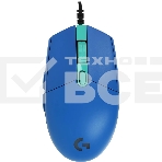 Мышь проводная Logitech G102 LIGHTSYNC синий, 8000 dpi, USB, кнопки - 6, фото6