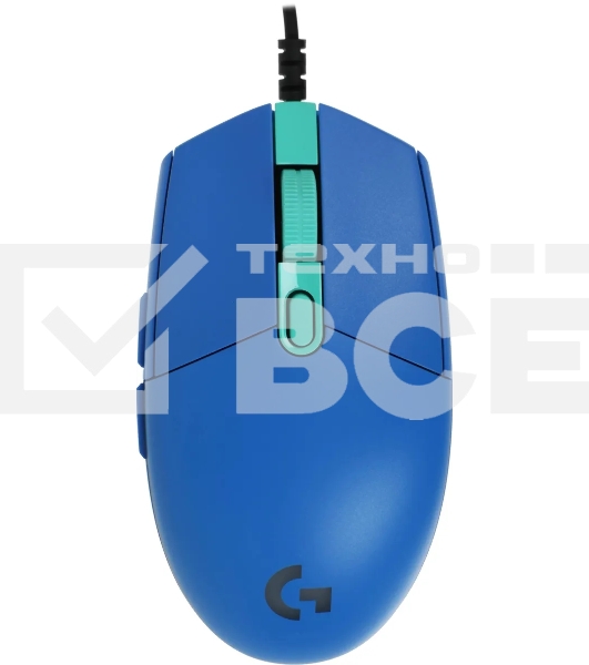 Мышь проводная Logitech G102 LIGHTSYNC синий, 8000 dpi, USB, кнопки - 6