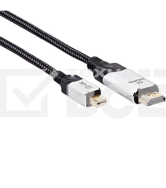 Кабель-переходник miniDisplayPort M-> HDMI M 4K@60Hz 1.8m VCOM