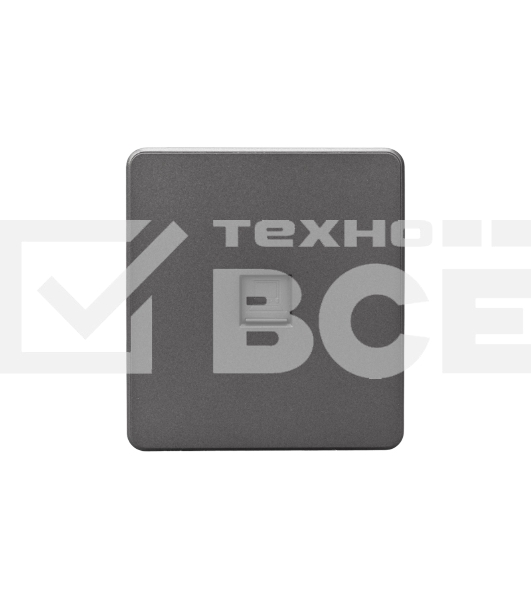 Розетка компьютерная Kranz ROUND RJ45 кат6 с/у титан