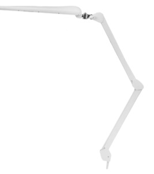 Лампа настольная бестеневая на струбцине Rexant ECO light, 324 SMD LED с диммером, теплый/холодный цвет свечения, белая