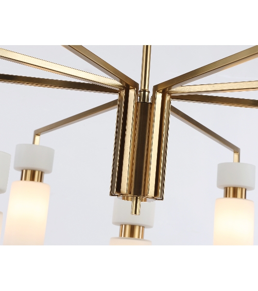 Люстра Ambrella light LH56128/9 BS/FR латунь/белый матовый E14*9 max 40W D765*440
