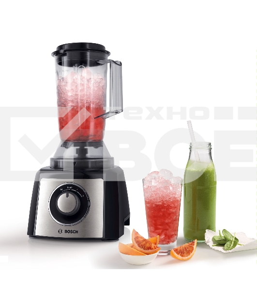 Кухонный комбайн Bosch MCM3501M 800 Вт, Скорости: 2, Блендер 1 л, Чаша 2.3 л, Цвет: черны/серебристый