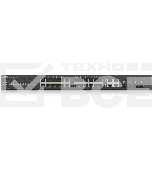 Коммутатор ZYXEL GS1920-24v2 Hybrid Smart switch Zyxel Nebula Flex, 24xGE, 4xCombo (SFP/RJ-45), silent (fanless), Standalone / cloud management