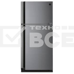 Холодильник Sharp SJXE55PMSL серебристый двухкамерный 388/148 л морозилка сверху