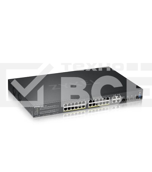 Гибридный L2 коммутатор PoE+ Zyxel NebulaFlex Pro GS2210-28HP, rack 19