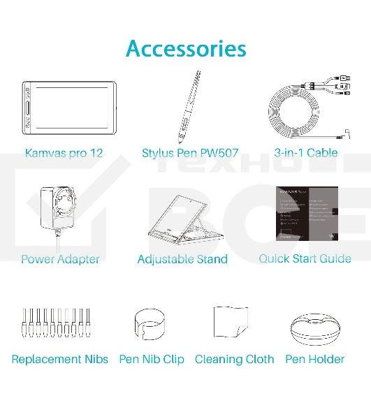 Графический планшет Сенсорный монитор Huion KAMVAS Pro 12