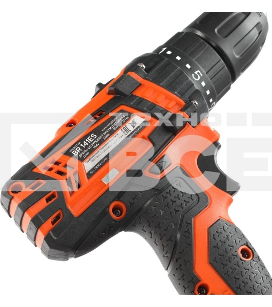 Дрель-шуруповерт аккумуляторная Patriot BR 141ES, Аккумуляторная, 14,4В, 2 АКБ, Кейс