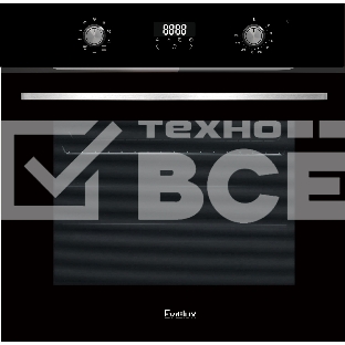 Встраиваемый электрический духовой шкаф Evelux EO 635 PB, черное стекло