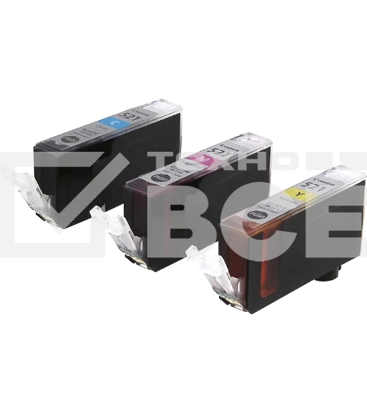 Картридж струйный Canon CLI-521 (2934B010) голубой/пурпурный/желтый набор карт. для Canon Pixma MP540/620/630/980