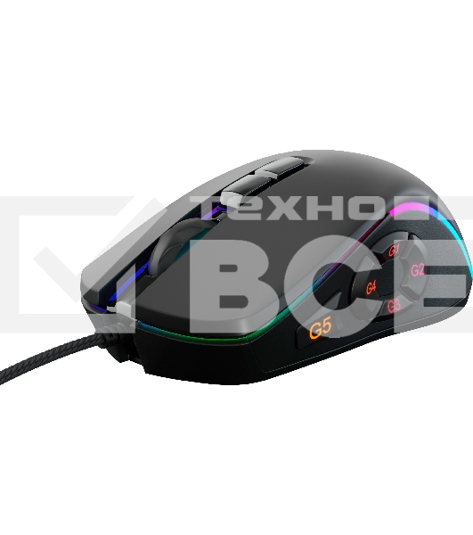Мышь проводная GMNG XM003 черный, 32000 dpi, USB, кнопки - 10