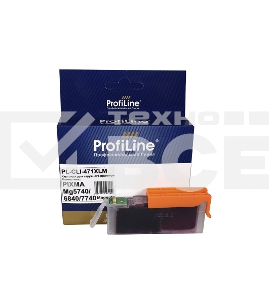 Струйный картридж PL-CLI-471 XLM для принтеров Canon PIXMA MG5740/MG6840/MG7740/TS5040/TS6040/TS8040/TS9040 с чернилами Magenta ProfiLine
