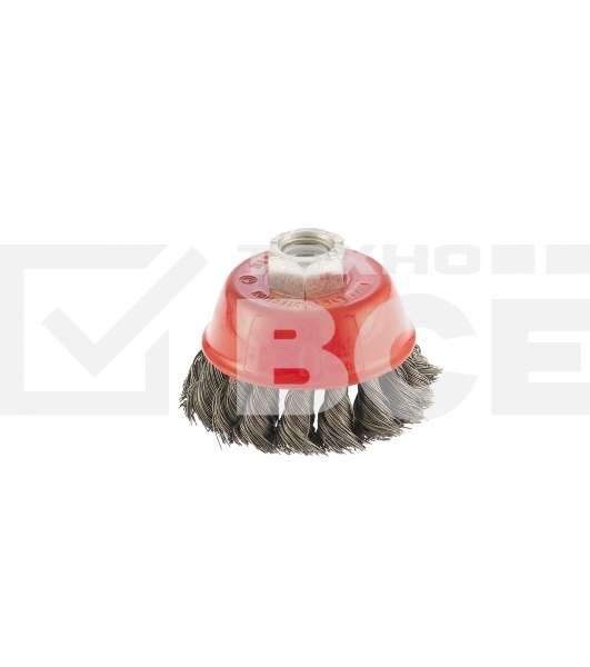 Щетка Matrix для УШМ, 65 мм, М14, Чашка, крученая проволока 0,35 мм