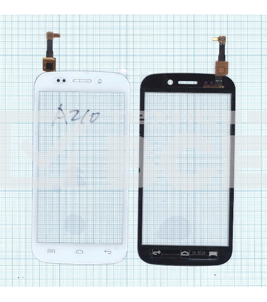 Сенсорное стекло (тачскрин) для Micromax A210 Canvas 4 белое