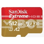 Флеш карта microSD 512GB SanDisk microSDXC Class 10 UHS-I A2 C10 V30 U3 Extreme 190MB/s, фото2