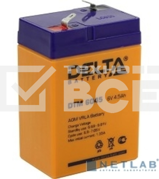 Батарея Delta DTM 6045 (6V 4.5Ah)