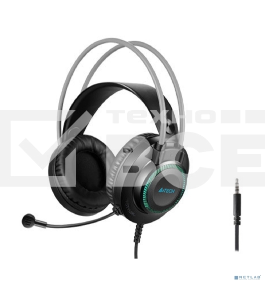 Наушники с микрофоном A4Tech Fstyler FH200i серый 1.8м накладные оголовье (FH200I GREY)