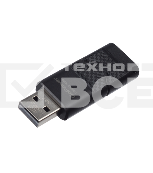 Флеш диск GoPower SLIDER 4GB USB2.0 пластик черный матовый (1/50/1000)