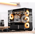 Корпус без блока питания/ Корпус JONSBO D300 Black MATX без БП, боковая панель из закаленного стекла, mini-ITX, micro-ATX, черный, фото3